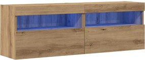 vidaXL Ντουλάπι Τηλεόρασης Τοίχου 2 pcs artisan δρυς 60 x 30 x 40 εκ.