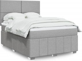 vidaXL Κρεβάτι Boxspring με Στρώμα Αν. Πράσινο 160x200εκ Υφασμάτινο