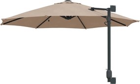 vidaXL Ομπρέλα Κήπου Taupe 248 x 248 x 148 εκ. Πολυεστέρας και Χάλυβας