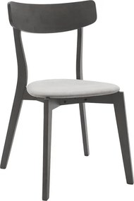 Tραπεζαρία Benson - Toto pakoworld σετ 5τμχ rustic grey - ύφασμα grey 80x80x75εκ