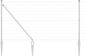 vidaXL Τεντώτο με στήριγμα Ασημί 1 x 10 m Ατσάλι