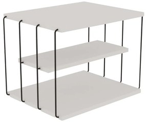 Τραπεζάκι Βοηθητικό Lifon 854KLN2814 50x40x33cm White-Black