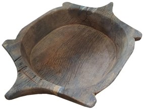 Διακοσμητικός Δίσκος Turtle 029887 38x23x13cm Coffee Ξύλο