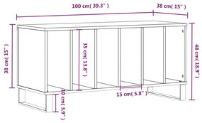 ΈΠΙΠΛΟ ΔΙΣΚΩΝ SONOMA ΔΡΥΣ 100X38X48 ΕΚ. ΑΠΟ ΕΠΕΞΕΡΓΑΣΜΕΝΟ ΞΥΛΟ 831759