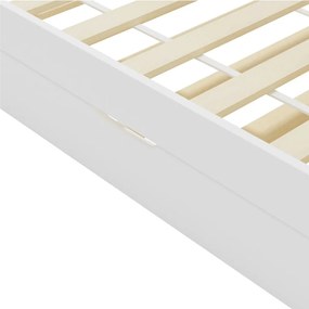 Πλαίσιο για Καναπέ - Κρεβάτι Λευκό 90x200 εκ. από Ξύλο Πεύκου - Λευκό