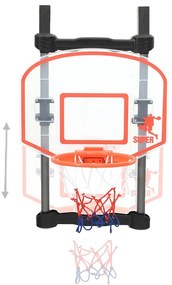 vidaXL Σετ Παιδικής Μπασκέτας για Πόρτα Ρυθμιζόμενο