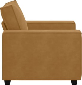 vidaXL Πολυθρόνα Καφέ Βελούδινη 100 x 78 x 84 εκ.