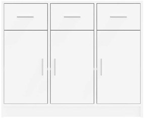 vidaXL Μπουφές Λευκός 91 x 28 x 75 εκ. από Επεξεργασμένο Ξύλο