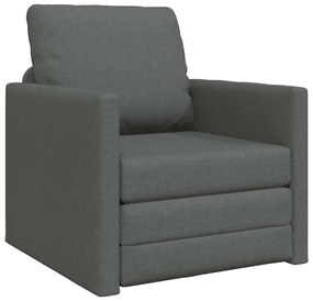vidaXL Καναπέ-Κρεβάτι Δαπέδου Σκούρο γκρι 74 x 77 x 81 εκ. ύφασμα