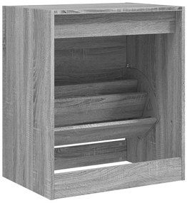 vidaXL Παπουτσοθήκη Γκρι Sonoma 60x42x69 εκ. από Επεξεργ. Ξύλο