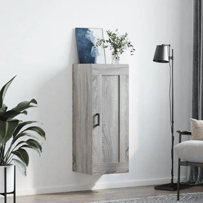 vidaXL Ντουλάπι Τοίχου Γκρι Sonoma 34,5 x 34 x 90 εκ. Επεξεργ. Ξύλο