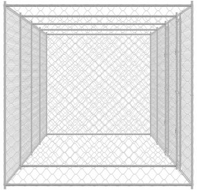 vidaXL Κλουβί σκύλου Ασημί 800 x 200 x 200 εκ. Επικαλυμμένος Χάλυβας