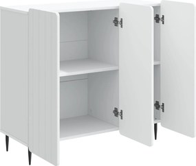 vidaXL Πλαϊνό γραφείο Λευκό 89 x 34,5 x 82 εκ. Επεξεργασμένο Ξύλο