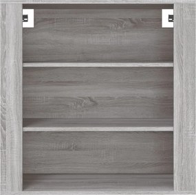 vidaXL Ντουλάπι Τοίχου Γκρι Sonoma 80x33x80 εκ. Επεξεργασμένο Ξύλο