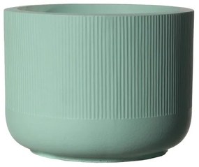 Supergreens Γλάστρα Πήλινη Οβάλ "Petal" Πράσινο Ανοιχτό L 43x43x31 εκ.