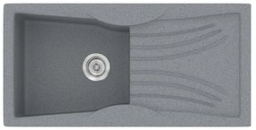 Sanitec Classic 328 Metallic Silver Ένθετος Νεροχύτης 55 cm