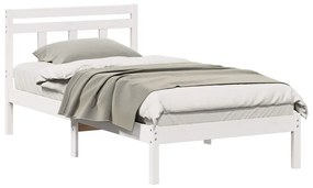 VidaXL Σκελετός Κρεβατιού Λευκό 90 x 190 cm Στερεά ξυλεία πεύκου