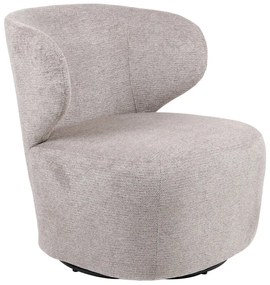Πολυθρόνα Marelia pakoworld περιστρεφόμενη μπεζ ύφασμα 73x76x76εκ