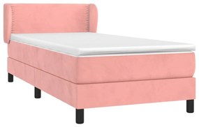 ΚΡΕΒΑΤΙ BOXSPRING ΜΕ ΣΤΡΩΜΑ ΡΟΖ 80 X 200 ΕΚ. ΒΕΛΟΥΔΙΝΟ 3127402