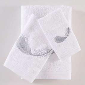 Πετσέτες Rhythm Σετ 3τμχ White Ρυθμός Towels Set 100% Cotton