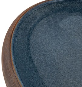 vidaXL Νιπτήρας Οβάλ Καφέ και Μπλε 59 x 40 x 15 εκ. Κεραμικός