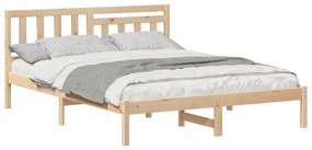 vidaXL Σκελετός Κρεβατιού Καφέ 160 x 200 cm Συμπαγές ξύλο πεύκου