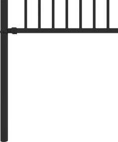 vidaXL Φράχτης Σπάικ Ρινγκ Μαύρο 200 x 130 εκ