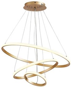 POWERTECH LED φωτιστικό οροφής HLL-0078, 44W, 4000K, 60x60cm, χρυσό
