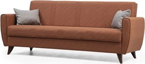 Τριθέσιος Καναπές Κρεβάτι Κεραμιδί SIDAL 77x207x86