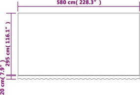 vidaXL Ανταλλακτικό Ύφασμα Τέντας Πολύχρωμο 580x295 εκ. Πολυεστέρας