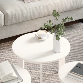 vidaXL Σετ Τραπεζιού Για Καφέ 3 pcs Λευκό 47.5 x 47.5 x 27 εκ.