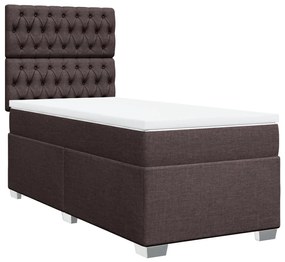 ΚΡΕΒΑΤΙ BOXSPRING ΜΕ ΣΤΡΩΜΑ ΣΚΟΥΡΟ ΚΑΦΕ 90X200 ΕΚ. ΥΦΑΣΜΑΤΙΝΟ 3290381