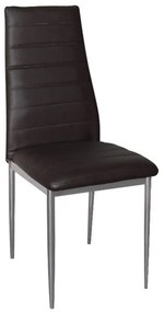 Καρέκλα Jetta ΕΜ966,56 Brown 40x50x95 cm Σετ 6τμχ Metal, PVC