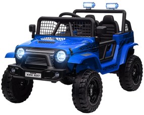 AIYAPLAY Ηλεκτρικό αυτοκίνητο για παιδιά με ανάρτηση, τηλεχειριζόμενο, φώτα LED, κόρνα, κινητήρες 12V, από πλαστικό και μέταλλο, Μπλε