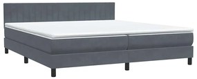 ΚΡΕΒΑΤΙ BOXSPRING ΜΕ ΣΤΡΩΜΑ ΣΚΟΥΡΟ ΓΚΡΙ 200X210 ΕΚ. ΒΕΛΟΥΔΙΝΟ 3317092