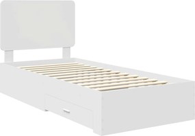 vidaXL Σκελετός Κρεβατιού Λευκό 100 x 200 cm Επεξεργασμένο ξύλο