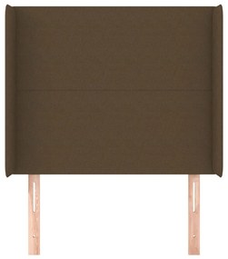 Κεφαλάρι με Πτερύγια Σκούρο Καφέ 103x16x118/128 εκ. Υφασμάτινο 3119293