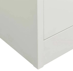 vidaXL Ντουλάπα Γραφείου 90 x 40 x 180 εκ. Ανοιχτό Γκρι Ατσάλινη