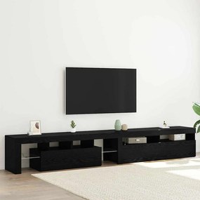 vidaXL Ντουλάπες Τηλεόρασης 2 pcs Μαύρη δρυς 260 x 36.5 x 40 εκ