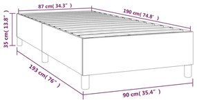 ΠΛΑΙΣΙΟ ΚΡΕΒΑΤΙΟΥ BOXSPRING ΜΑΥΡΟ 90X190 ΕΚ. ΥΦΑΣΜΑΤΙΝΟ 3120824