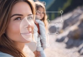 Intra Συλλεκτικό Ξύλινο Παζλ Plywood 4mm - Γυναίκα και κόρη σε μια βουνοπλαγιά Σε Ξύλινο Κουτί - Διαστάσεις Puzzle: 10x10 cm – 25 κομμάτια