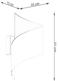 Sollux Φωτιστικό τοίχου TALASSA λευκό,ατσάλι,G9 1xmax 8W LED