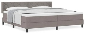vidaXL Κρεβάτι box spring με στρώμα με στρώμα Taupe 200 x 200 cm