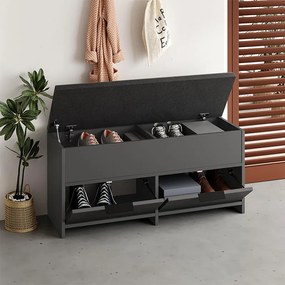 Παπουτσοθήκη Cove Megapap χρώμα ανθρακί 106x34x51,5εκ.
