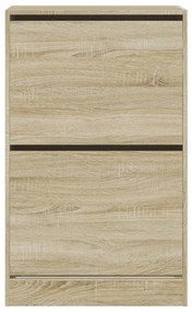 vidaXL Παπουτσοθήκη Sonoma Δρυς 60x34x96,5 εκ. από Επεξεργασμένο Ξύλο