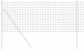 vidaXL Φράχτης Εuro 0,6 x 10 μ Σίδηρος με επικάλυψη PVC Γκρι