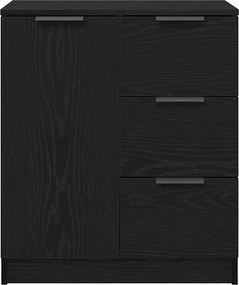 vidaXL Πλαϊνό γραφείο Μαύρη Οξυά 60 x 30 x 70 εκ. Επεξεργασμένο ξύλο