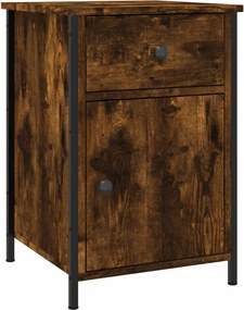 vidaXL Κομοδίνα 2 τεμ. Καπνιστή Δρυς 40x42x60 εκ. από Επεξεργ. Ξύλο