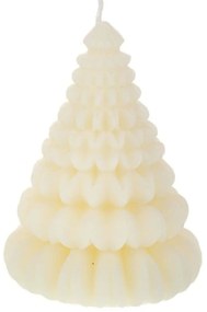Χριστουγεννιάτικο Κερί Δεντράκι 91601 Φ9x14cm Cream