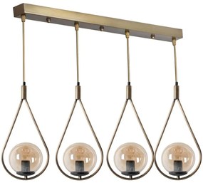 Φωτιστικό Οροφής - Ράγα Damla 846STL2858 65x20x80cm 4xE27 40W Gold Opviq